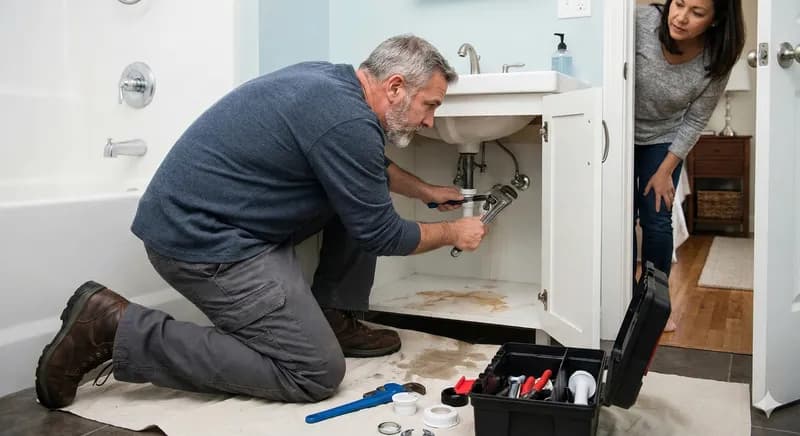 Loodgieter repareert leiding - vergelijk en bespaar op loodgieterswerk